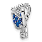 FJC Finejewelers 925 Sterling Silver Rhodium Plated Blue and White CZ Butterfly Slide 14 x 16 mm
