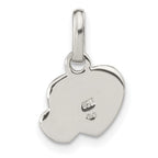 FJC Finejewelers 925 Sterling Silver Rhodium Plated Pink Enamel Double Heart Charm 15 x 11 mm