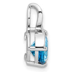 FJC Finejewelers 925 Sterling Silver Rhodium Plated Circle Swiss Blue Topaz/White Topaz Charm 22 x 9 mm