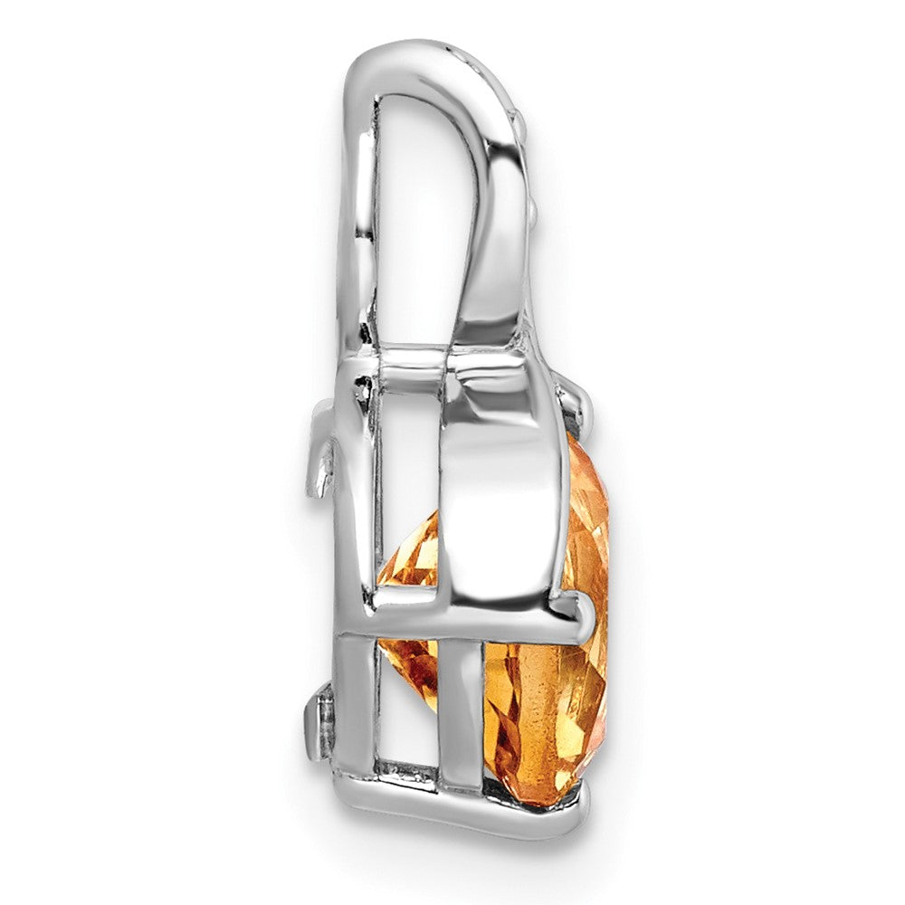 FJC Finejewelers 925 Sterling Silver Rhodium Platedd Circle 1.86t.w. Citrine/White Topaz Charm 16 x 9 mm