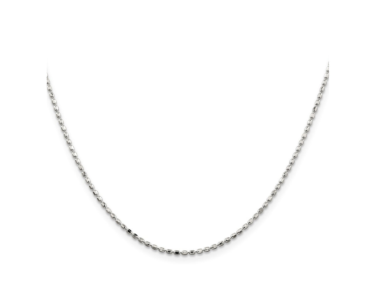 FJC Finejewelers 925 Sterling Silver Ball Fancy Beaded Chain 18 Inches x 1.5 mm