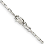 FJC Finejewelers 925 Sterling Silver Elongated Box Chain 24 Inches x 1.65 mm