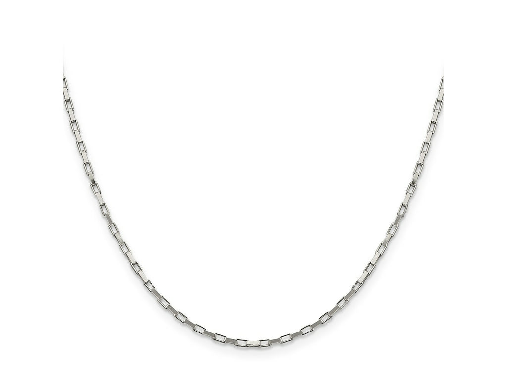 FJC Finejewelers 925 Sterling Silver Elongated Box Chain 24 Inches x 1.65 mm