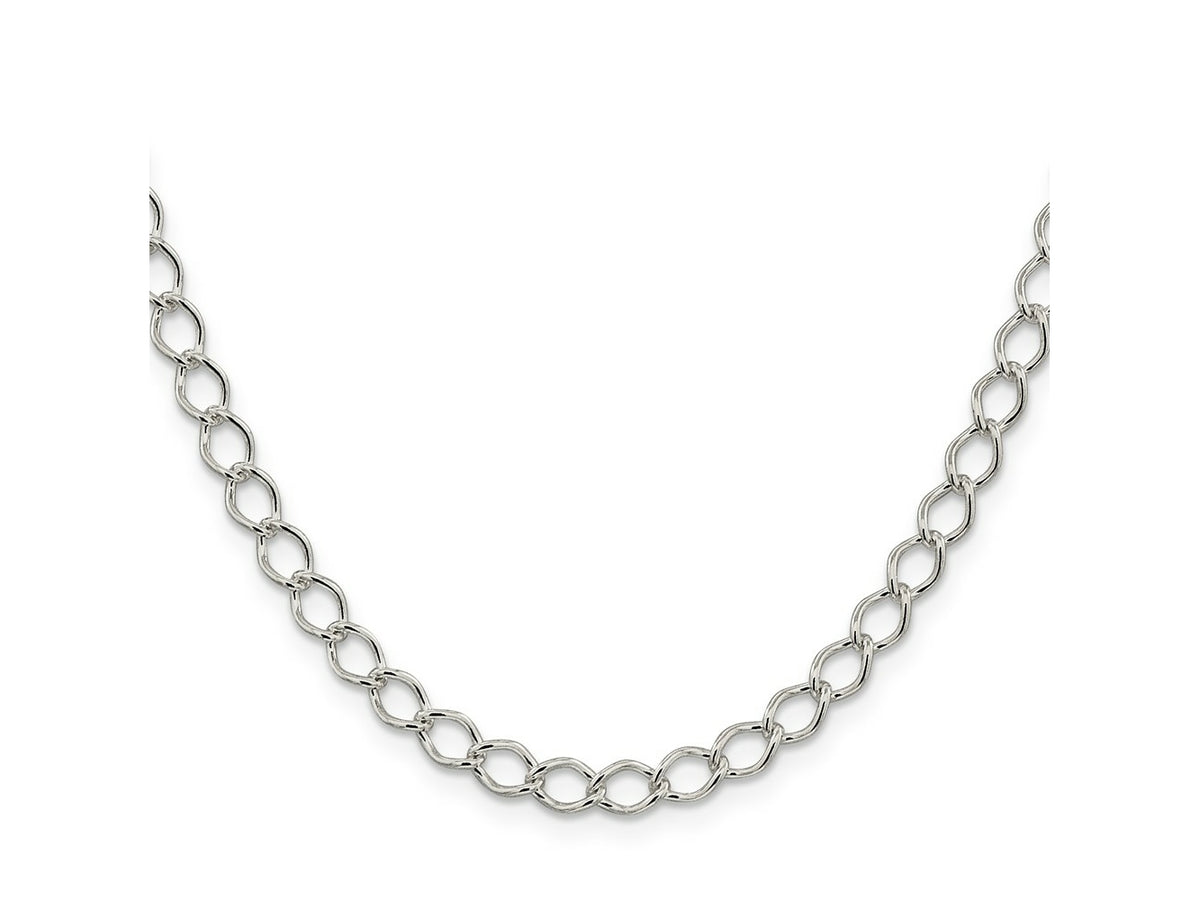FJC Finejewelers 925 Sterling Silver Fancy Open Curb Chain 18 Inches x 5.75 mm