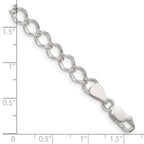 FJC Finejewelers 925 Sterling Silver Fancy Open Curb Chain Bracelet 8 Inches x 5.75 mm