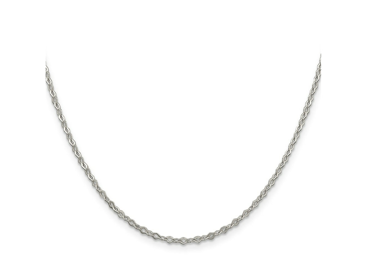 FJC Finejewelers 925 Sterling Silver Bright Cut Fancy Rolo Chain 18 Inches x 2.25 mm