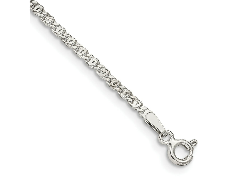 FJC Finejewelers 925 Sterling Silver Fancy Anchor Chain Bracelet 8 Inches x 2 mm