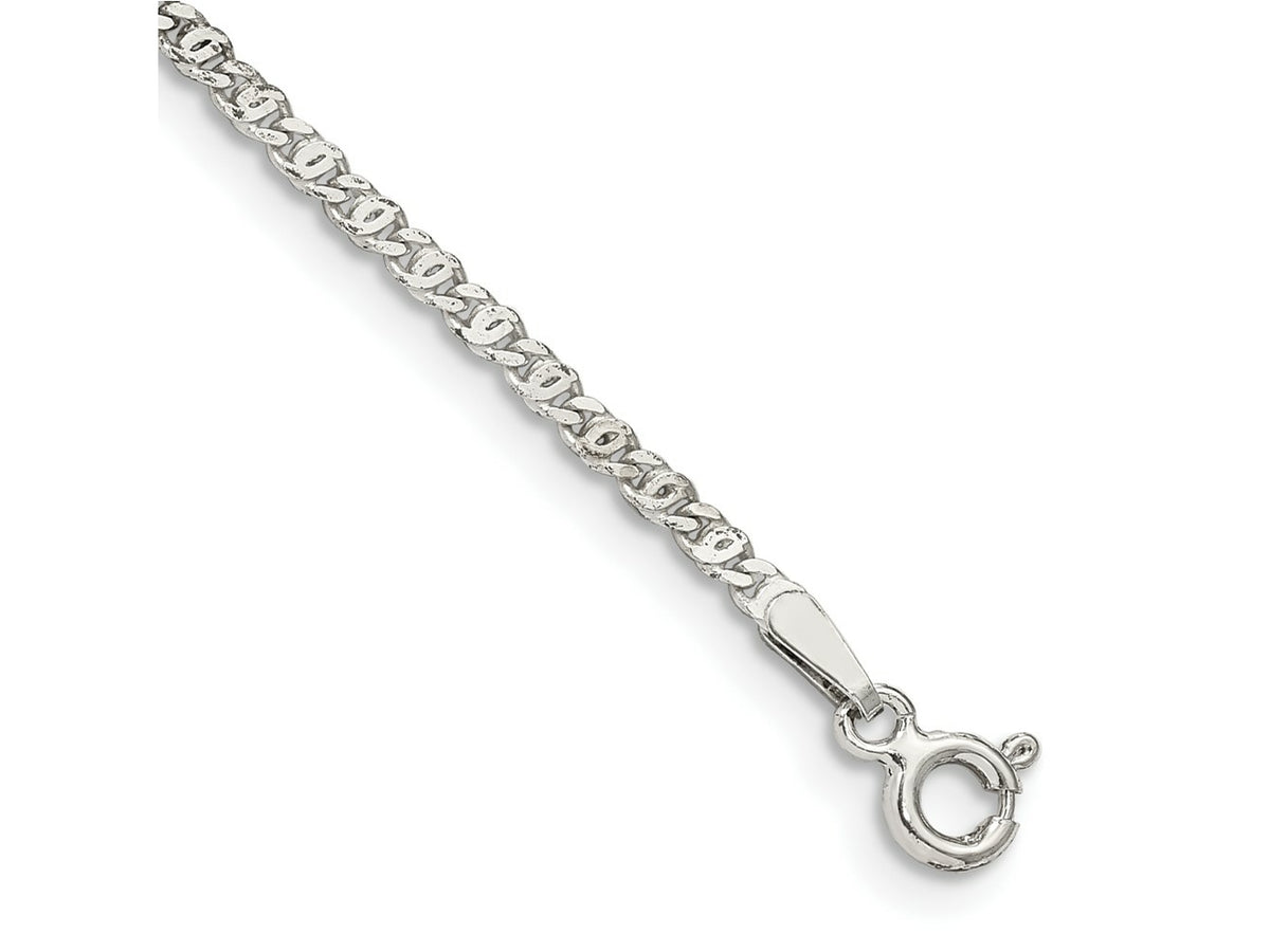 FJC Finejewelers 925 Sterling Silver Fancy Anchor Chain Bracelet 8 Inches x 2 mm