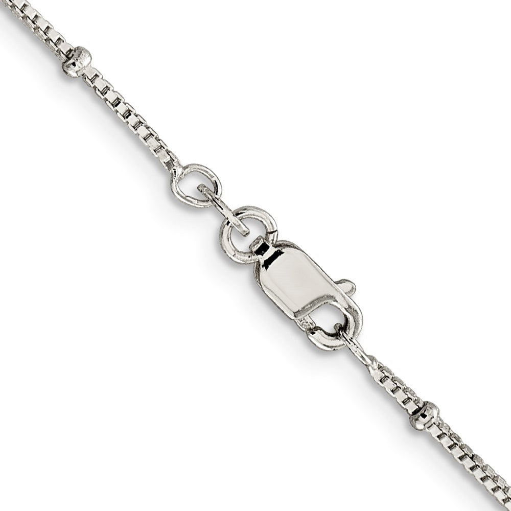 FJC Finejewelers 925 Sterling Silver Ball Fancy Beaded Box Chain 18 Inches x 1.25 mm