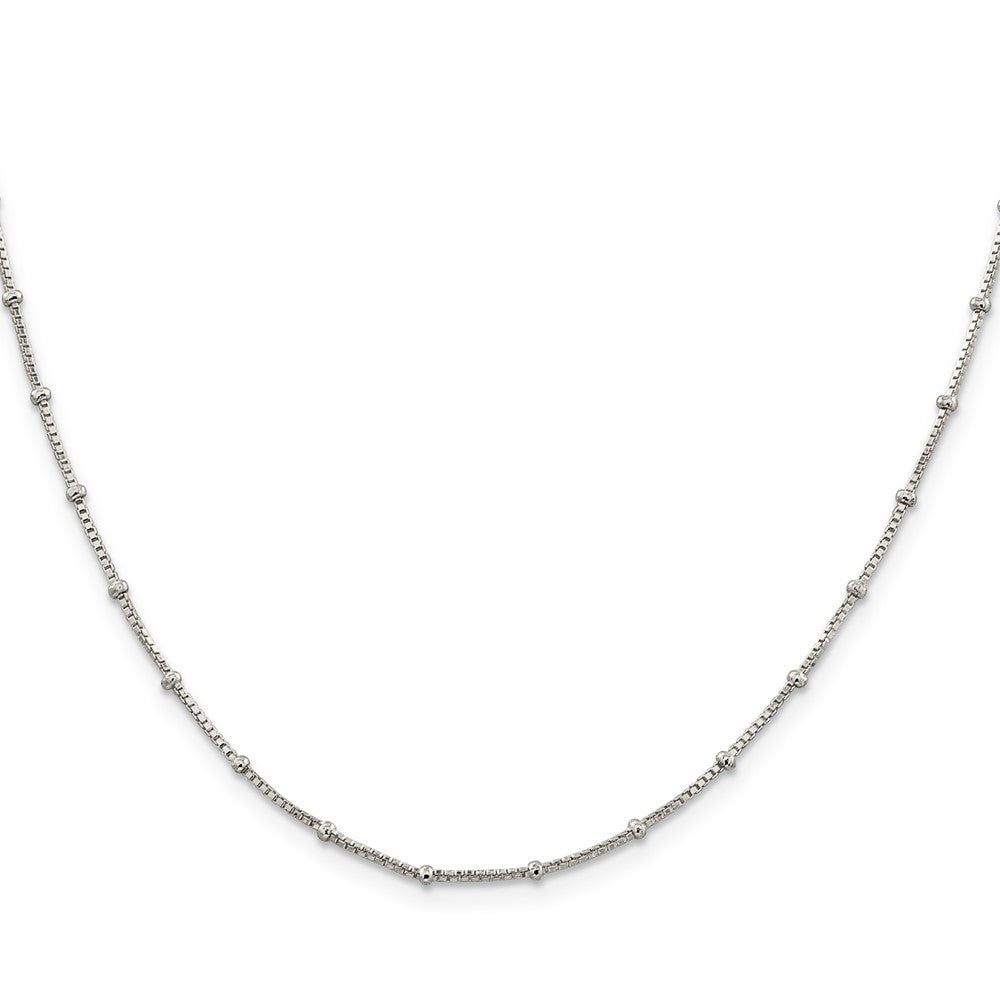 FJC Finejewelers 925 Sterling Silver Ball Fancy Beaded Box Chain 20 Inches x 1.25 mm
