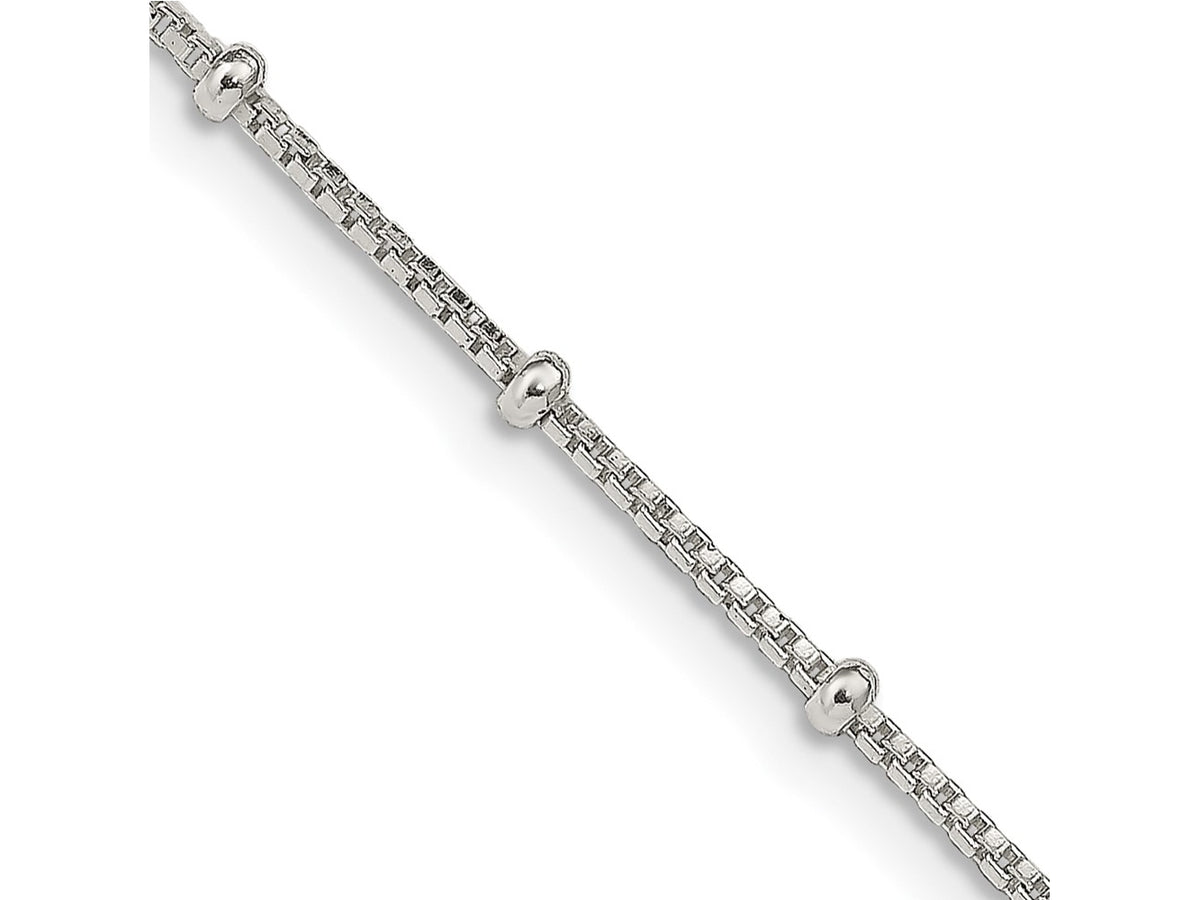 FJC Finejewelers 925 Sterling Silver Ball Fancy Beaded Box Chain 24 Inches x 1.25 mm