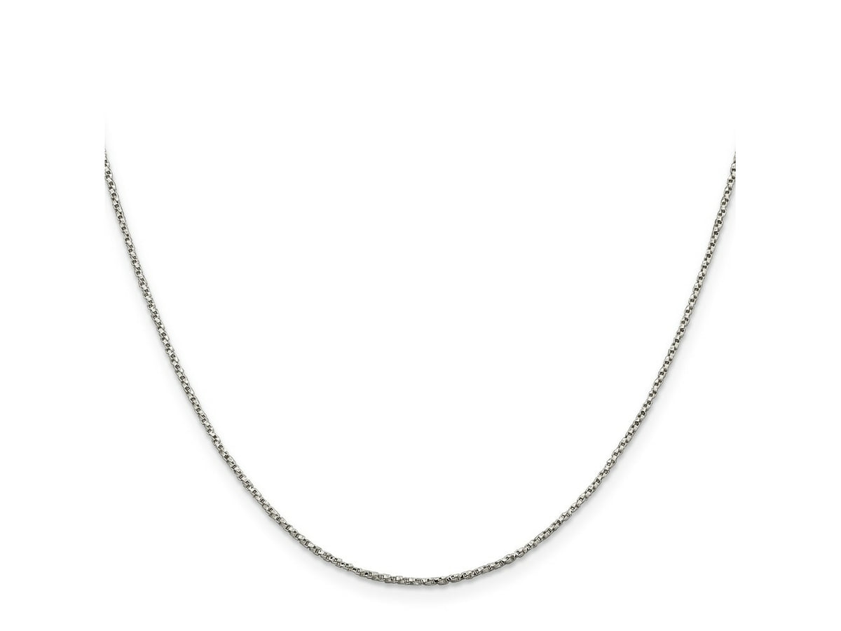 FJC Finejewelers 925 Sterling Silver Twisted Box Chain 26 Inches x 1.25 mm