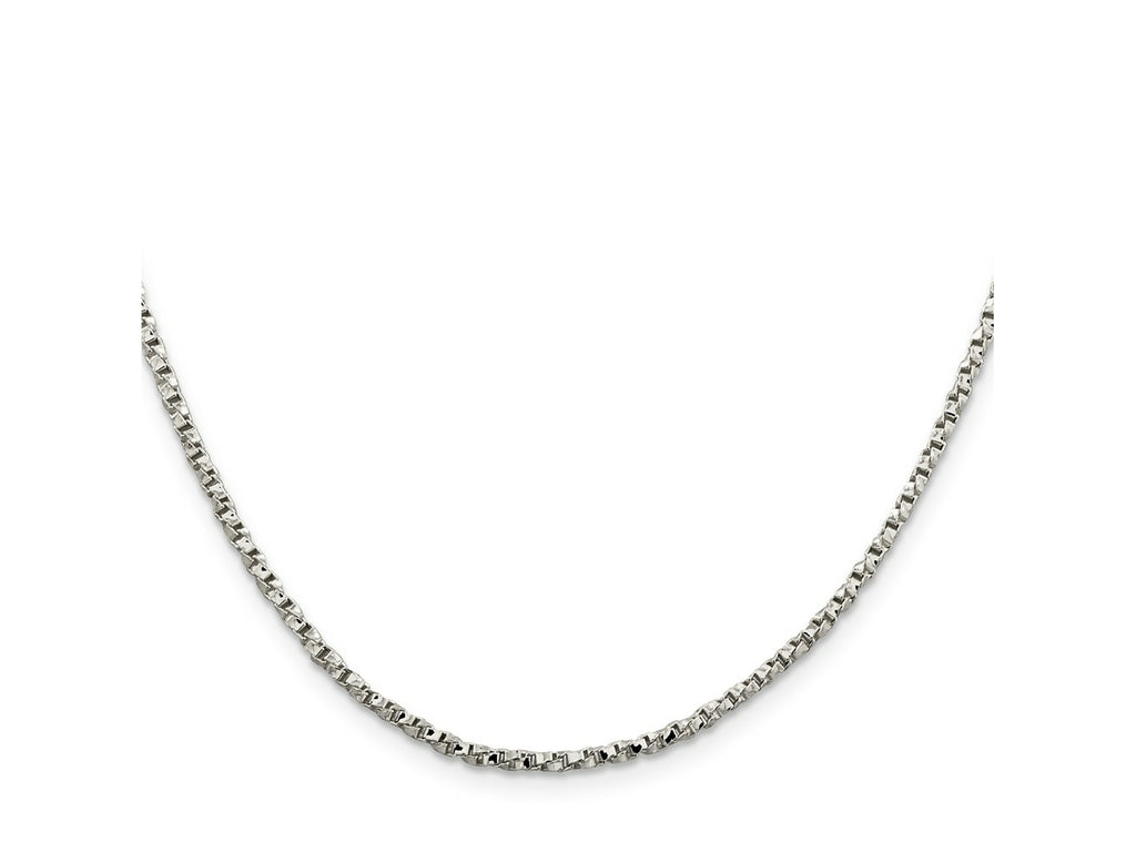 FJC Finejewelers 925 Sterling Silver Twisted Box Chain 26 Inches x 2.25 mm