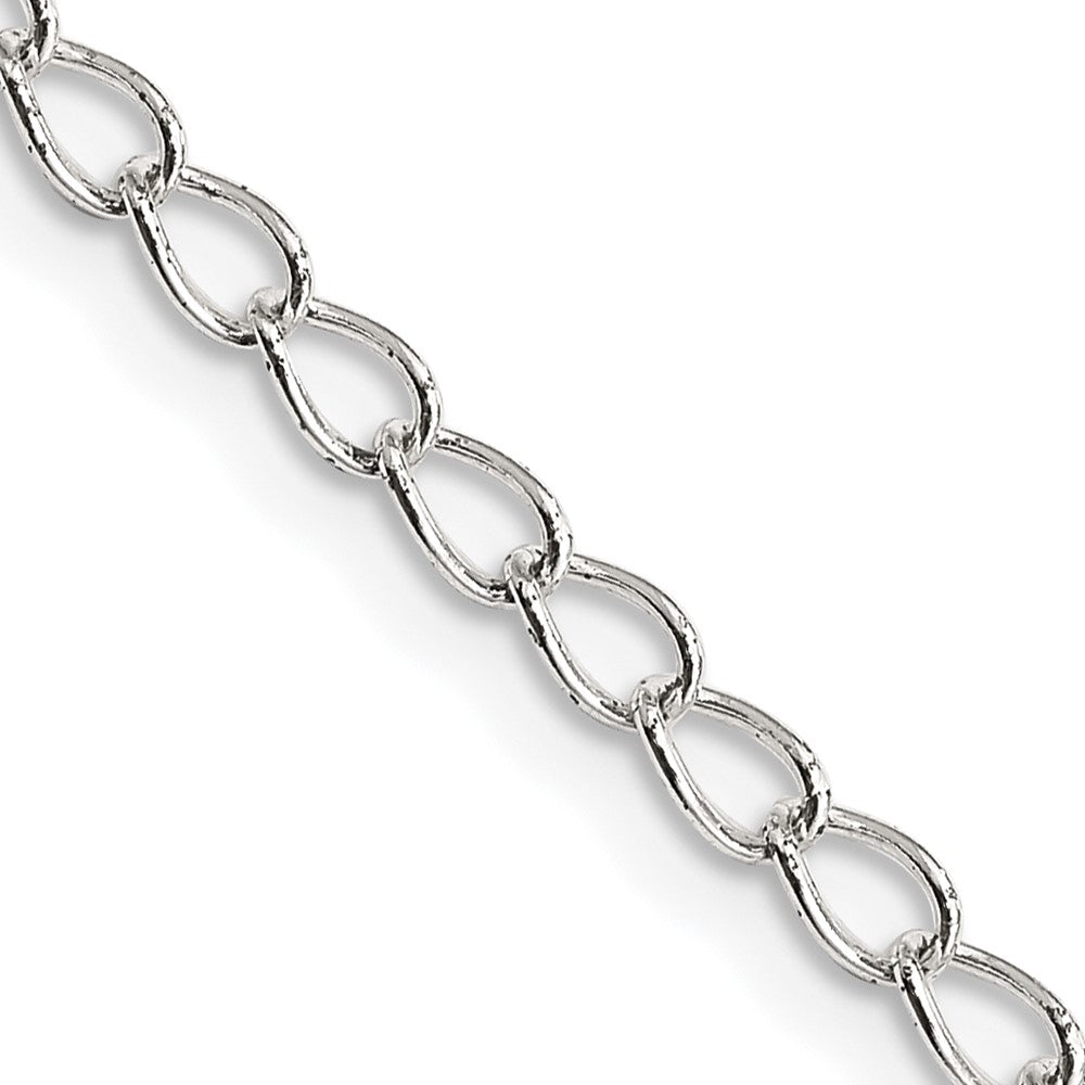 FJC Finejewelers 925 Sterling Silver Half Round Wire Open Curb Chain 16 Inches x 3 mm