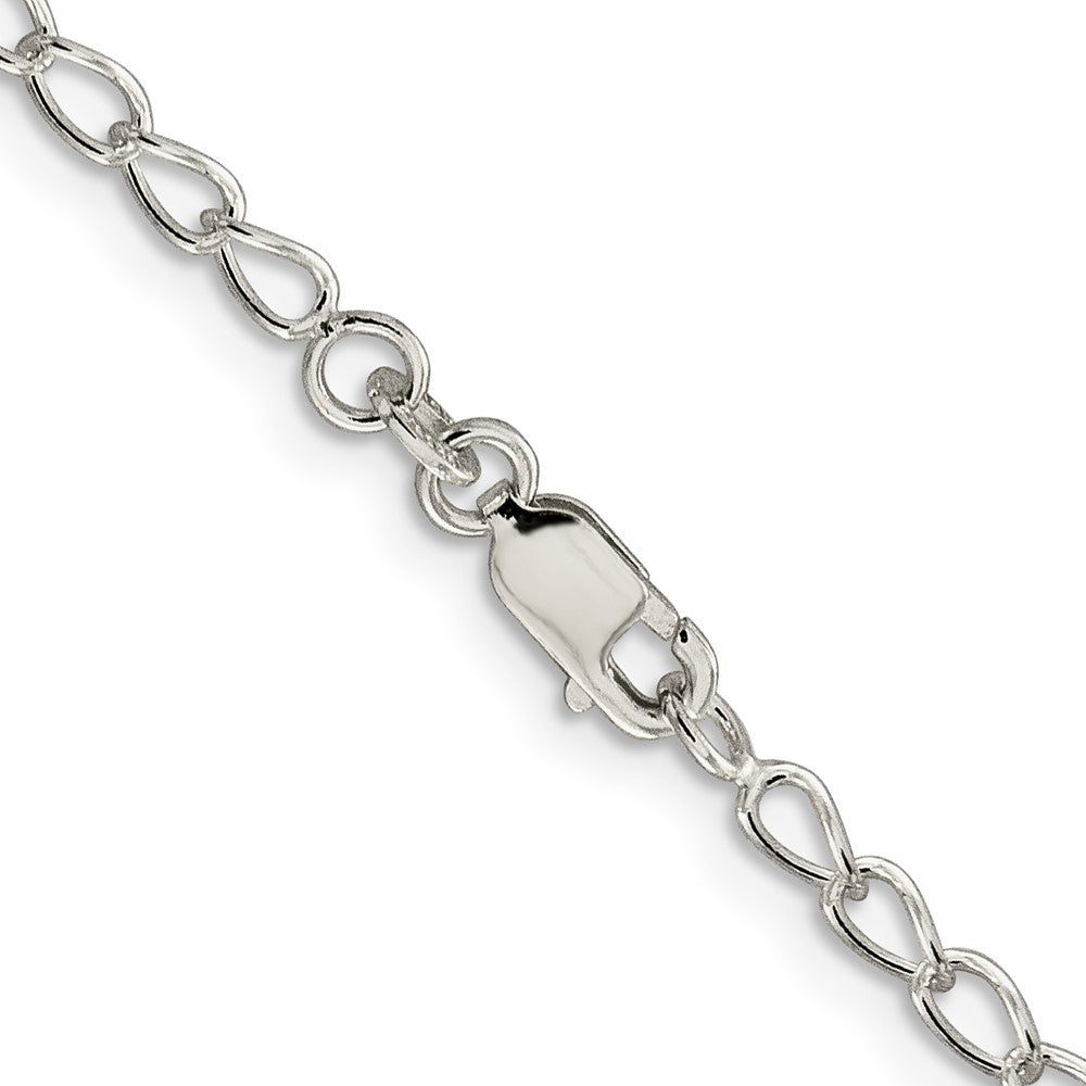 FJC Finejewelers 925 Sterling Silver Half Round Wire Open Curb Chain 16 Inches x 3 mm