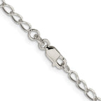 FJC Finejewelers 925 Sterling Silver Half Round Wire Open Curb Chain 16 Inches x 3 mm