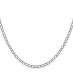 FJC Finejewelers 925 Sterling Silver Half Round Wire Open Curb Chain 18 Inches x 3 mm