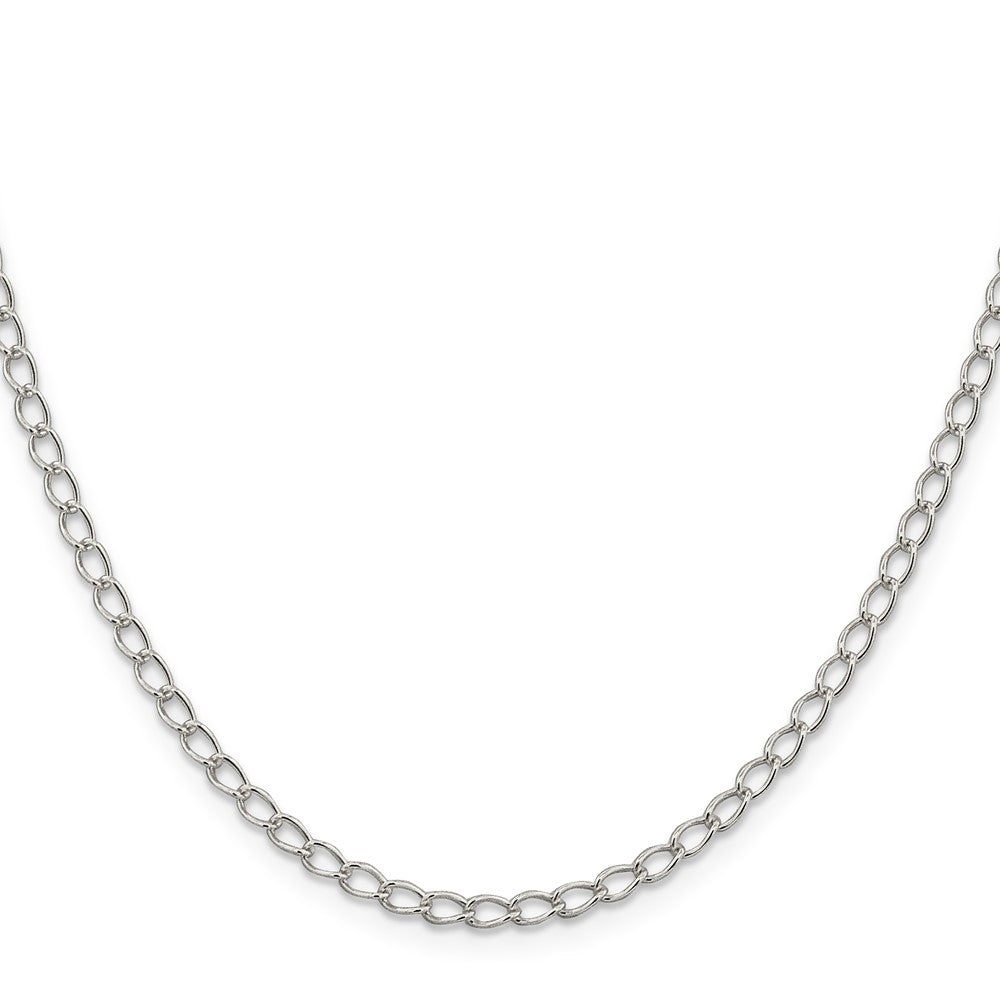 FJC Finejewelers 925 Sterling Silver Half Round Wire Open Curb Chain 18 Inches x 3 mm