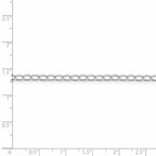 FJC Finejewelers 925 Sterling Silver Half Round Wire Open Curb Chain 18 Inches x 3 mm