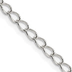 FJC Finejewelers 925 Sterling Silver Half Round Wire Open Curb Chain 24 Inches x 3 mm