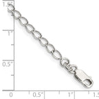 FJC Finejewelers 925 Sterling Silver Half Round Wire Open Curb Chain Bracelet 8 Inches x 3 mm