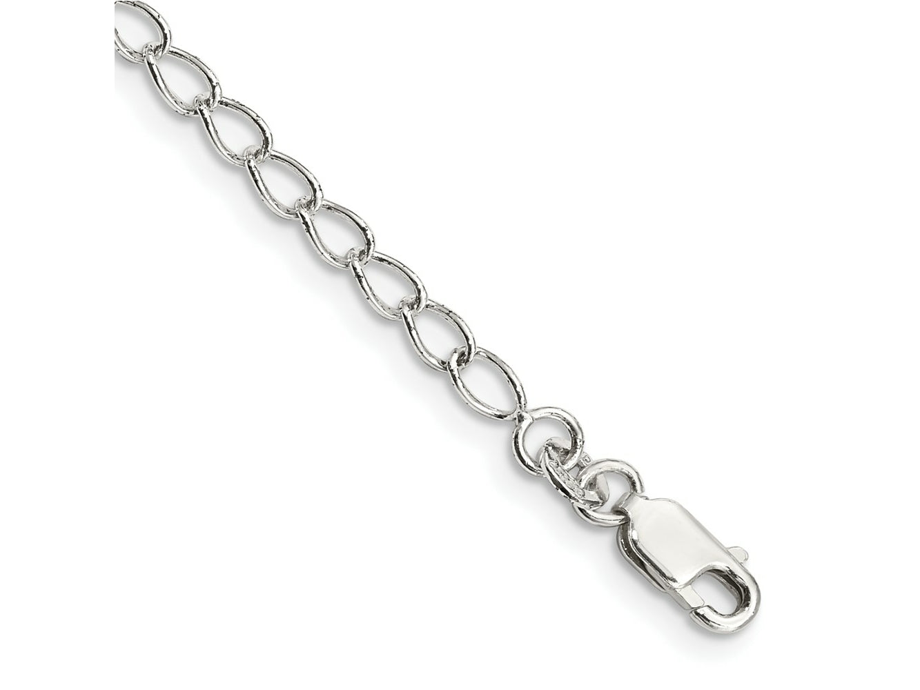 FJC Finejewelers 925 Sterling Silver Half Round Wire Open Curb Chain Bracelet 8 Inches x 3 mm