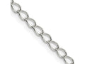 FJC Finejewelers 925 Sterling Silver Half Round Wire Open Curb Chain Anklet 9 Inches x 3 mm