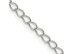 FJC Finejewelers 925 Sterling Silver Half Round Wire Open Curb Chain Anklet 9 Inches x 3 mm