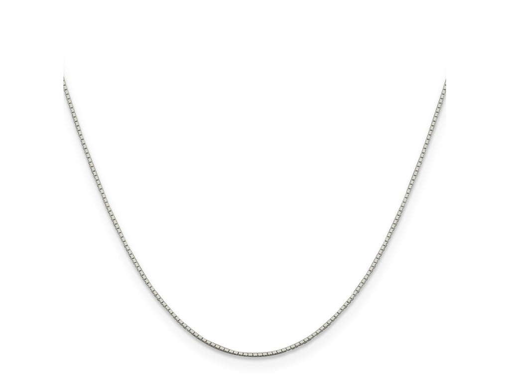 FJC Finejewelers 925 Sterling Silver Bright Cut Mirror Box Chain 18 Inches x 0.6 mm