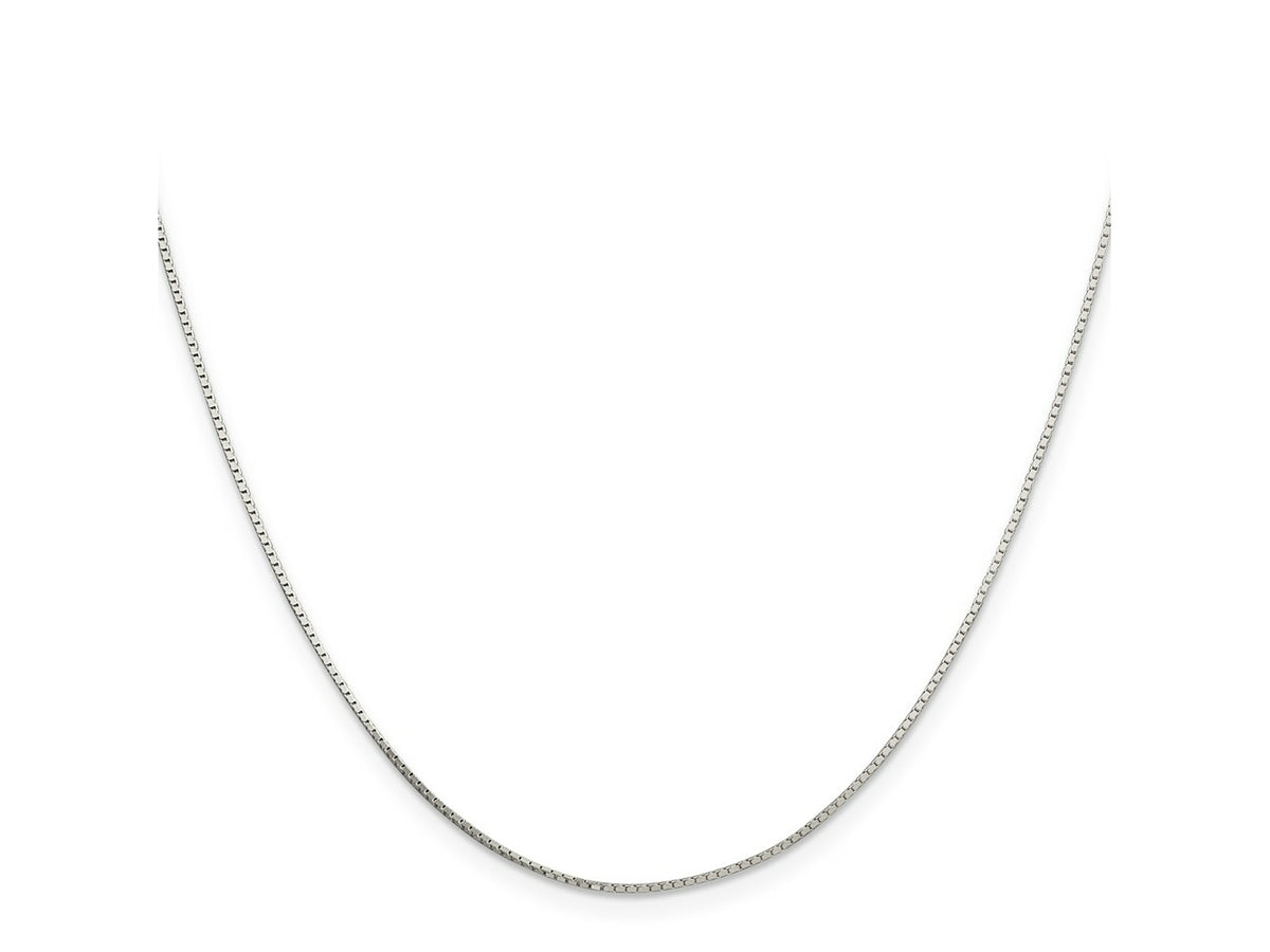 FJC Finejewelers 925 Sterling Silver Bright Cut Mirror Box Chain 24 Inches x 0.7 mm