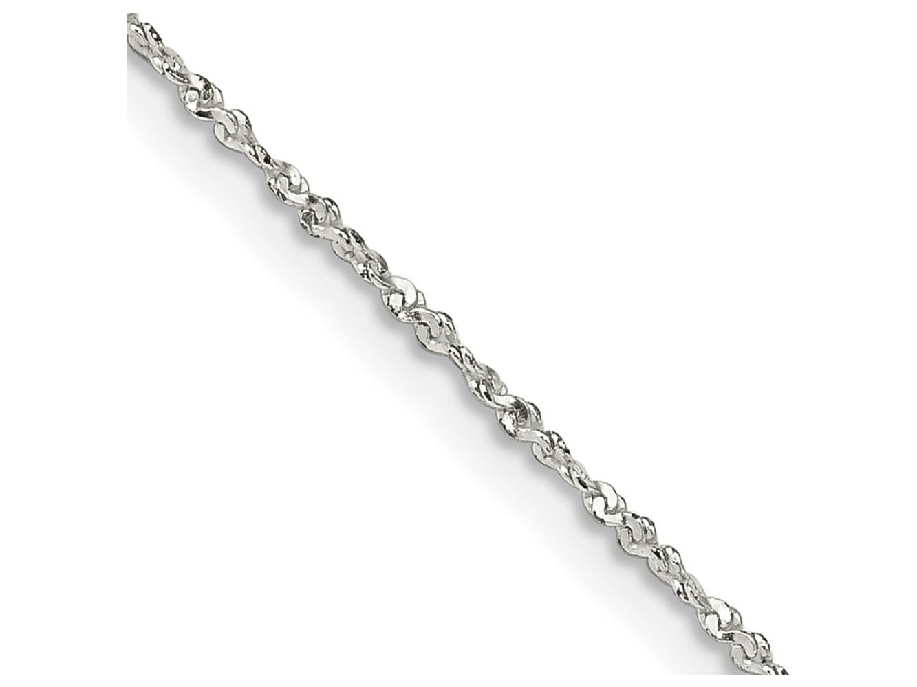 FJC Finejewelers 925 Sterling Silver Link Twisted Serpentine Chain 20 Inches x 1 mm