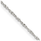 FJC Finejewelers 925 Sterling Silver Twisted Serpentine Chain Bracelet Anklet 9 Inches x 1 mm