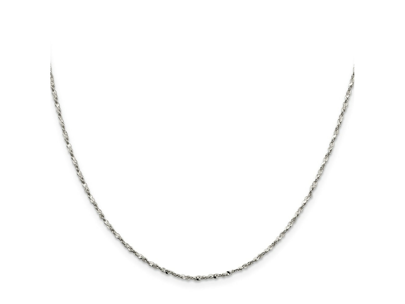 FJC Finejewelers 925 Sterling Silver Link Twisted Serpentine Chain 18 Inches x 1.6 mm