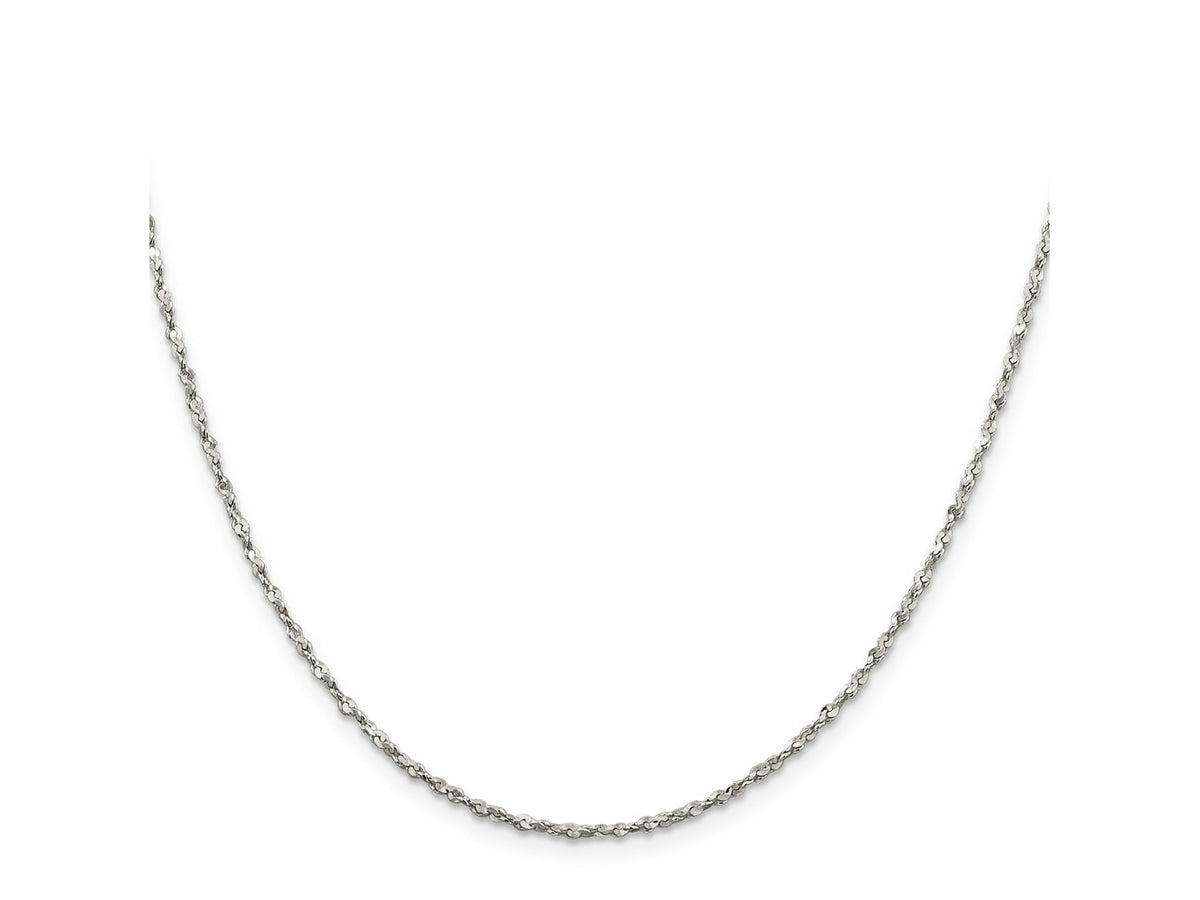 FJC Finejewelers 925 Sterling Silver Link Twisted Serpentine Chain 18 Inches x 1.8 mm