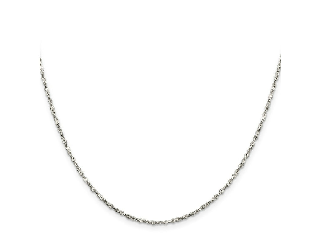 FJC Finejewelers 925 Sterling Silver Link Twisted Serpentine Chain 20 Inches x 1.8 mm