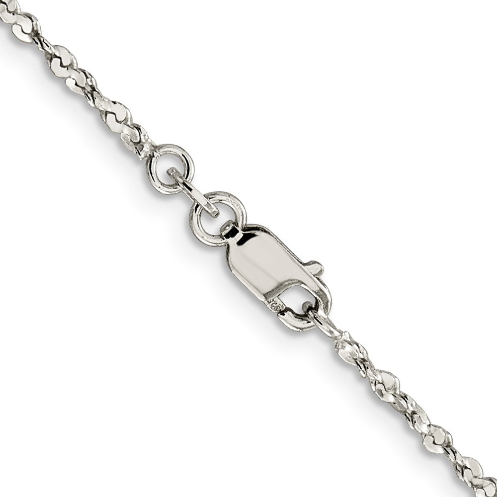 FJC Finejewelers 925 Sterling Silver Link Twisted Serpentine Chain 24 Inches x 1.8 mm