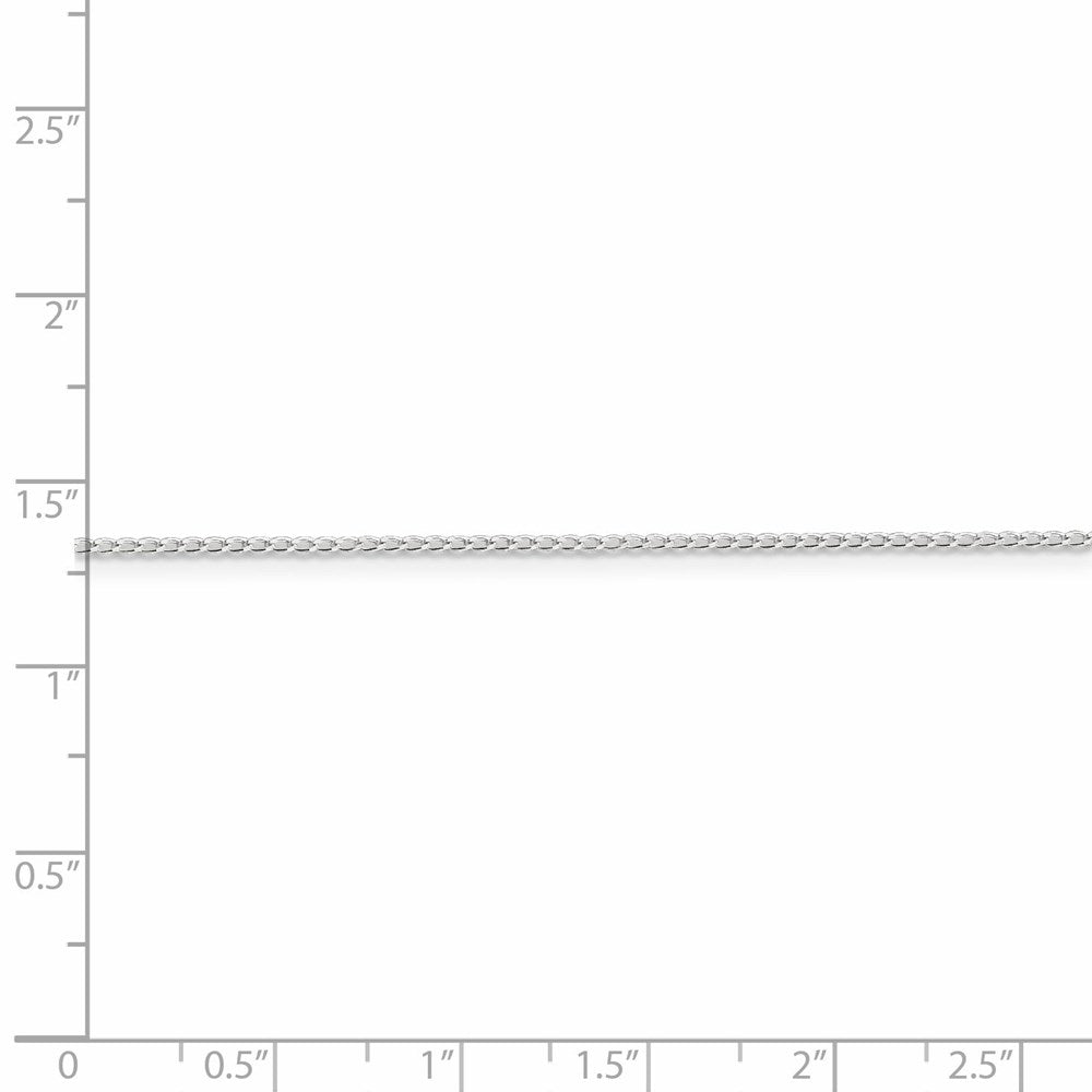 FJC Finejewelers 925 Sterling Silver Open Elongated Link Curb Chain Anklet 9 Inches x 1 mm