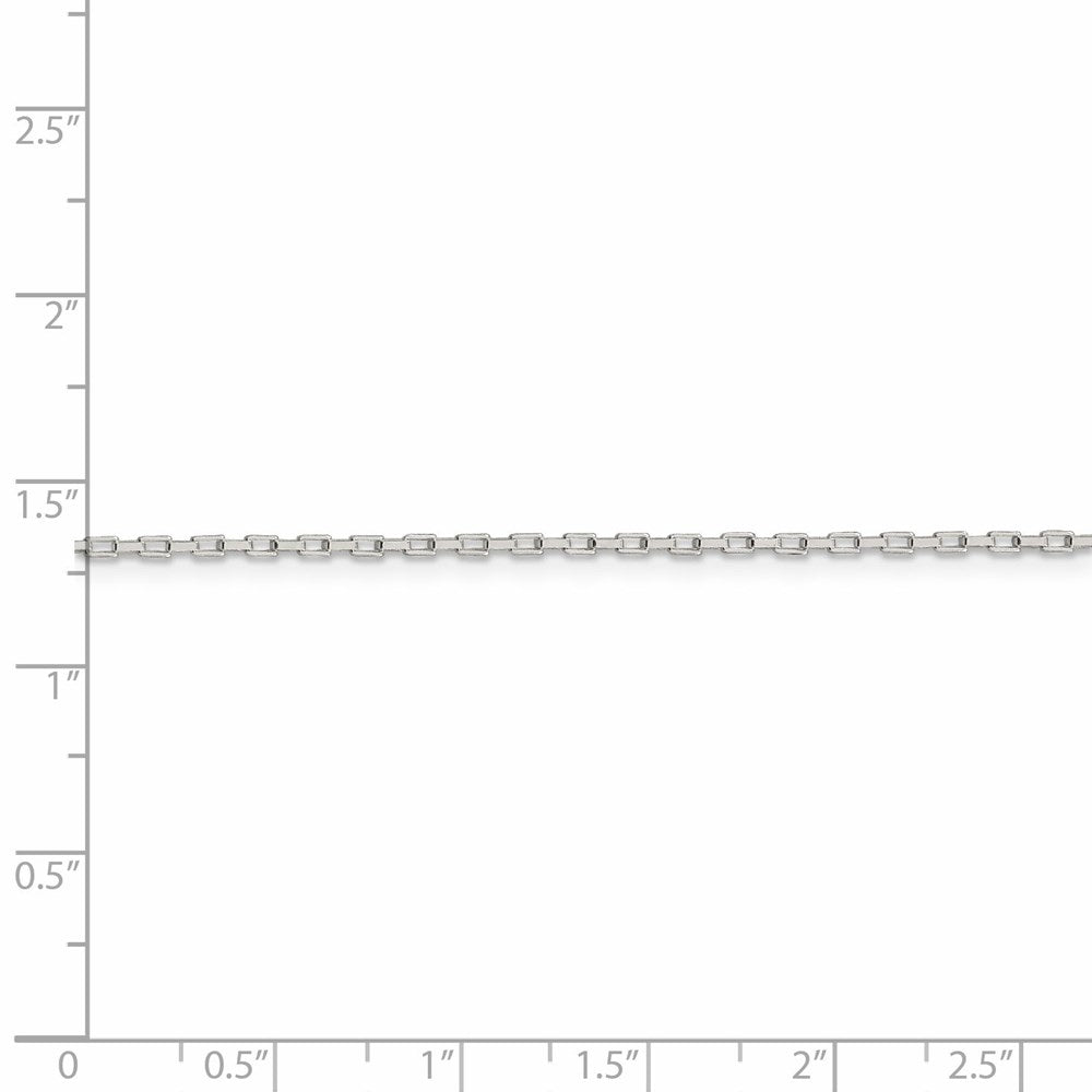 FJC Finejewelers 925 Sterling Silver Elongated Box Chain 20 Inches x 1.3 mm