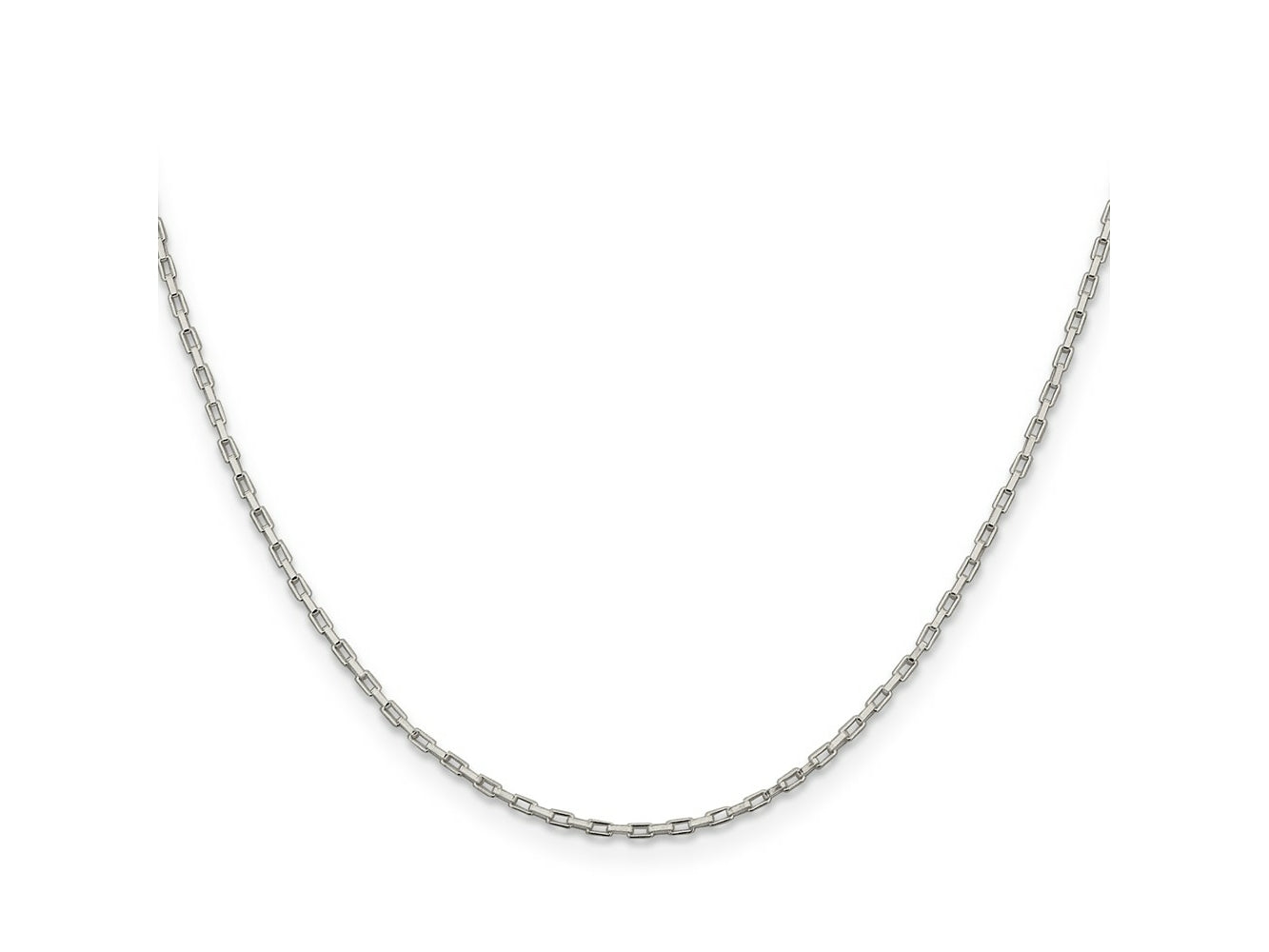 FJC Finejewelers 925 Sterling Silver Elongated Box Chain 22 Inches x 1.3 mm