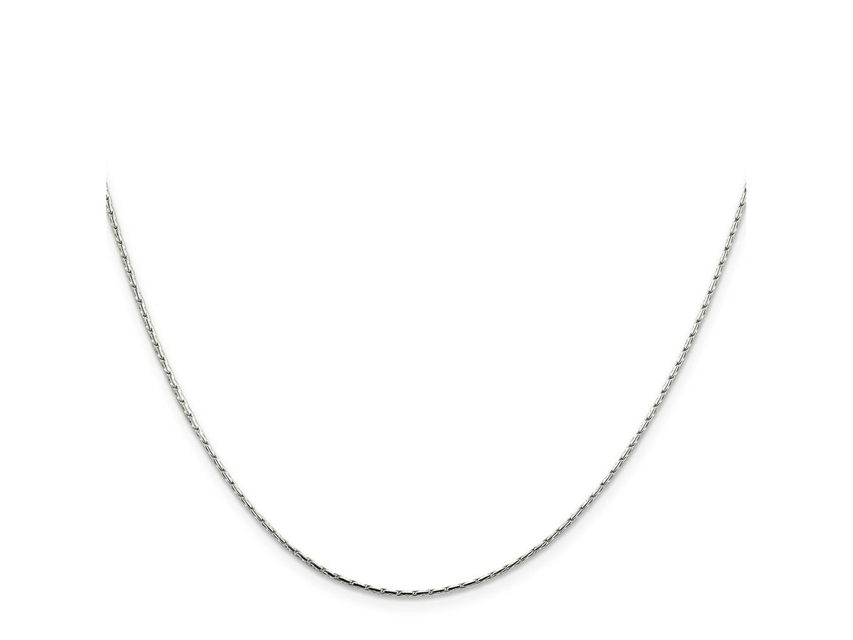 FJC Finejewelers 925 Sterling Silver Oval Box Chain 22 Inches x 1 mm