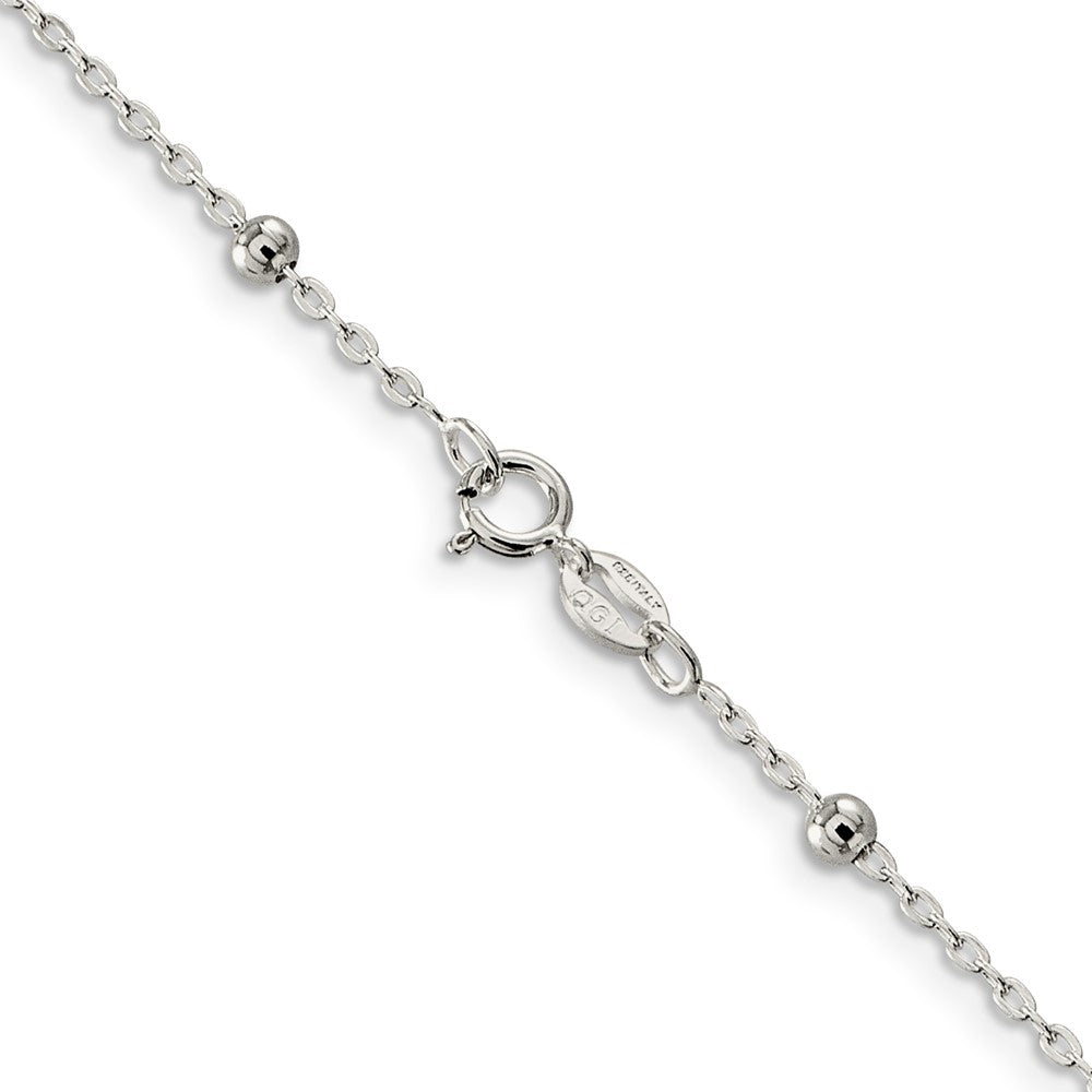 FJC Finejewelers 925 Sterling Silver Ball Fancy Beaded Chain 18 Inches x 1.3 mm