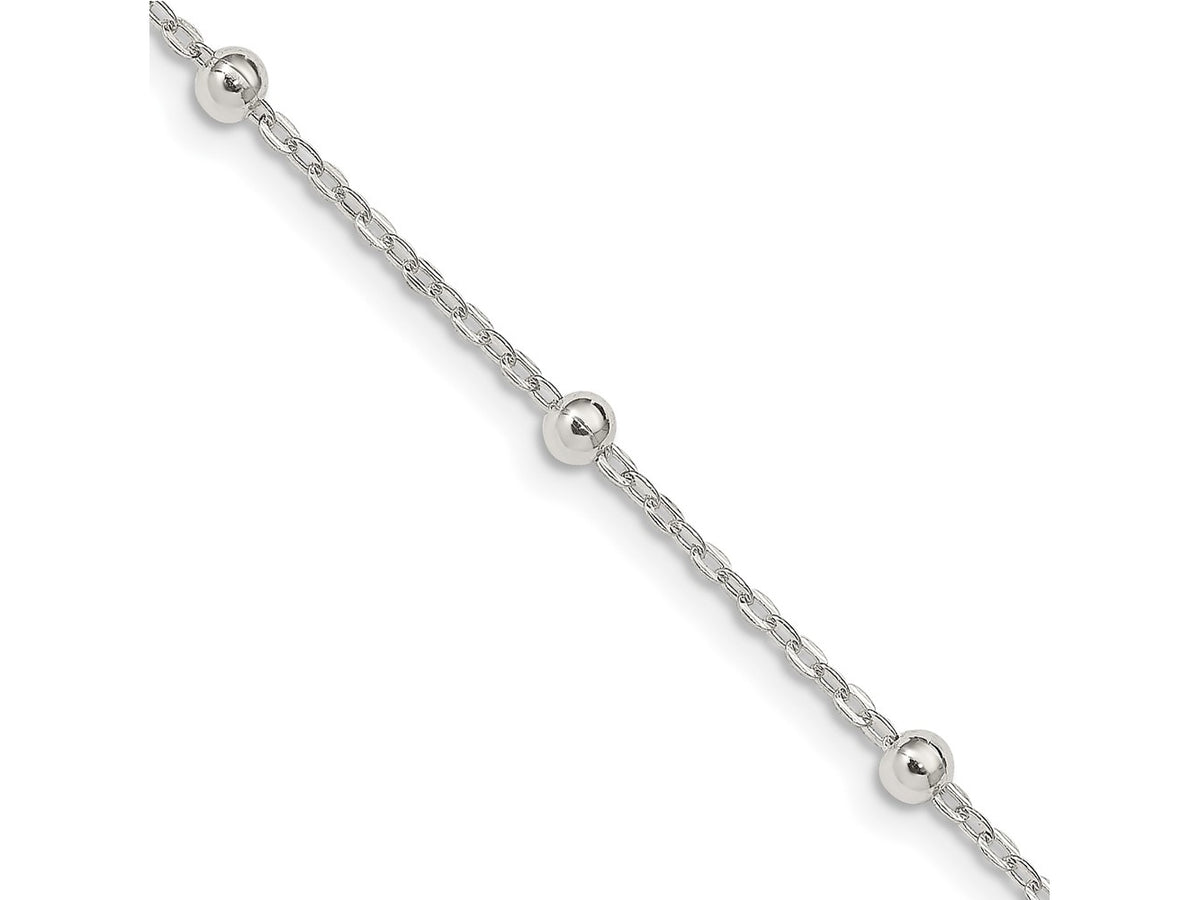 FJC Finejewelers 925 Sterling Silver Ball Fancy Beaded Chain 18 Inches x 1.3 mm