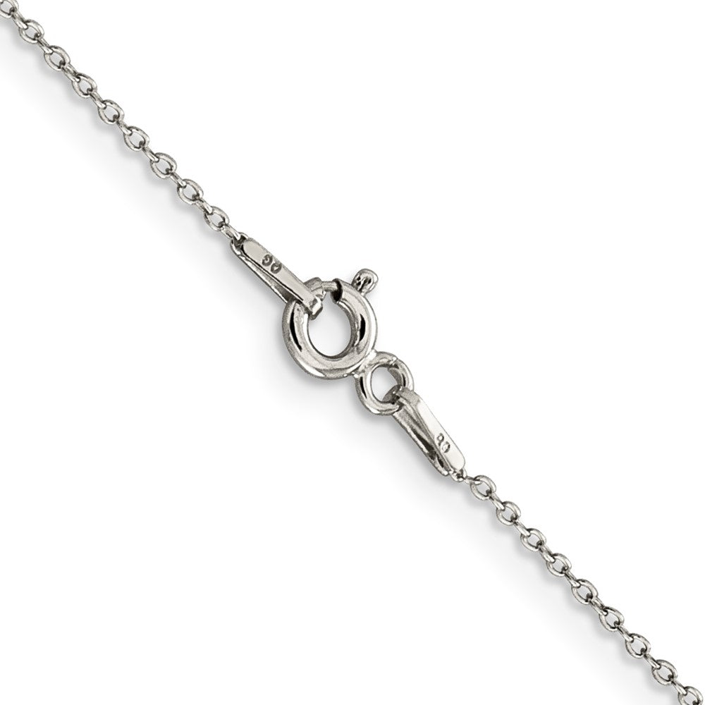 FJC Finejewelers 925 Sterling Silver Rhodium Plated Cable Chain 18 Inches x 1 mm