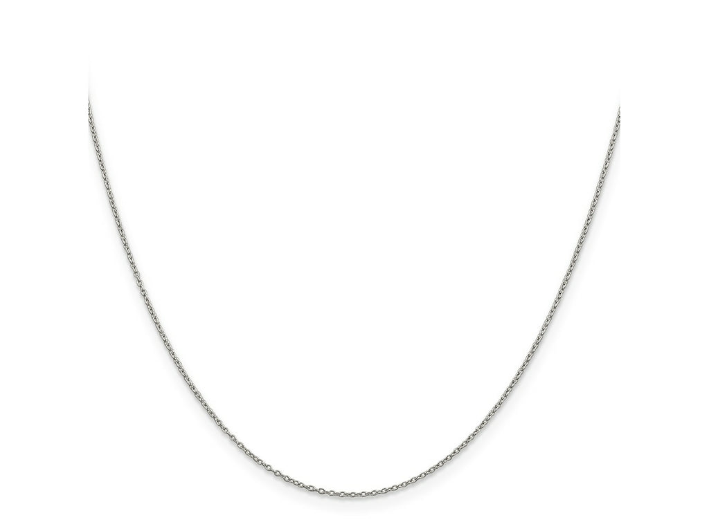 FJC Finejewelers 925 Sterling Silver Rhodium Plated Cable Chain 18 Inches x 1 mm