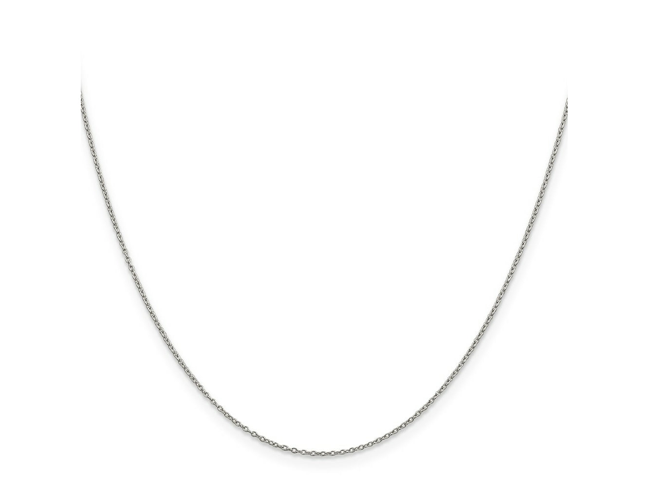 FJC Finejewelers 925 Sterling Silver Rhodium Plated Cable Chain 30 Inches x 1 mm