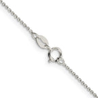 FJC Finejewelers 925 Sterling Silver 8 Sided Bright Cut Cable Chain 18 Inches x 1 mm