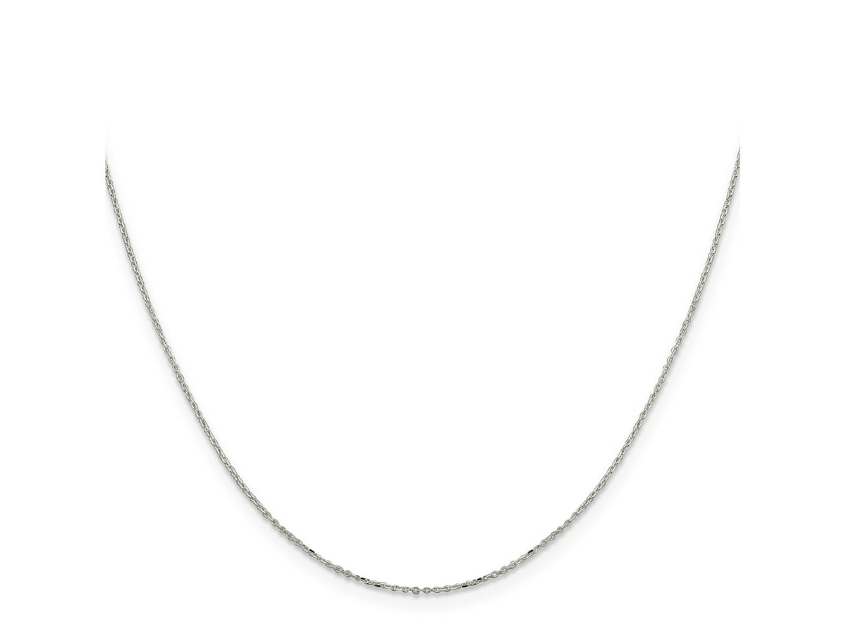 FJC Finejewelers 925 Sterling Silver 8 Sided Bright Cut Cable Chain 20 Inches x 1 mm
