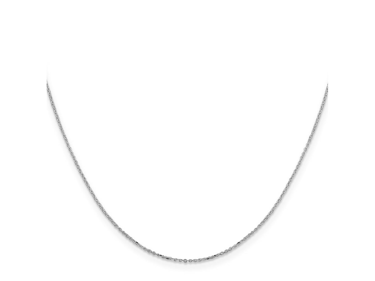 FJC Finejewelers 925 Sterling Silver Rhodium Plated 8 Sided Bright Cut Cable Chain 24 Inches x 1 mm