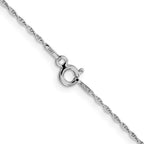 FJC Finejewelers 925 Sterling Silver Rhodium Plated Loose Rope Chain 22 Inches x 1.25 mm