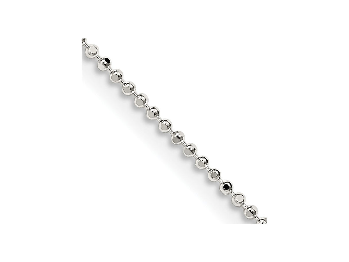 FJC Finejewelers 925 Sterling Silver Ball Square Fancy Beaded Chain 14 Inches x 1.05 mm